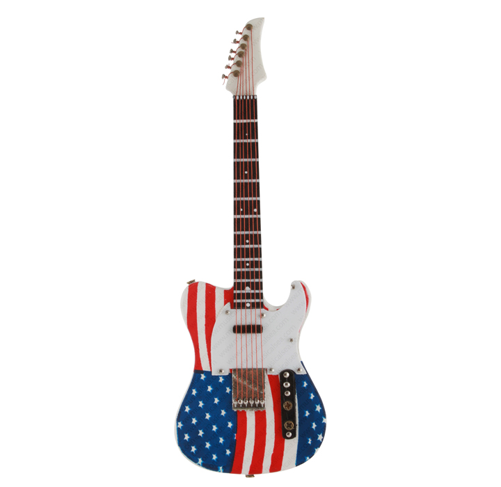 Miniature Stars and Stripes Guitar